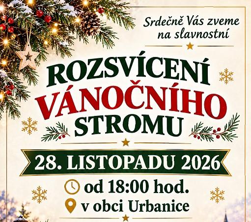 Rozsvícení vánočního stromu u víceučelového altánu